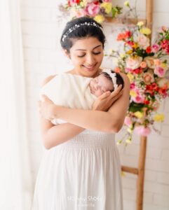 Pranitha Subhash Instagram - Arna 🧿 Thankuu @mommyshotsbyamrita For capturing these lovely moments! @makeupbyyashy @birthday0365