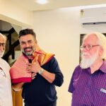 R. Madhavan Instagram - When you get the blessings from a one man industry & the very Legend himself, in the presence of another Legend .. it’s a moment etched for eternity.Thank you for your kindest words and affection #rajnikanth sir. This motivation has completely rejuvenated us. We love you as does the whole world❤️❤️🙏🙏🙏🚀🚀 Superstar Rajinikanth House