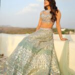 Sakshi Agarwal Instagram - Pretty or not? . Outfit : @styleandsmitten Jewellery : @fineshinejewels Hmua: @pinksndpeaches @bhavii_jn @samikshx . #prettyvibes #lehengalove #weddinginspiration Udaipur - The City of Lakes