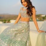 Sakshi Agarwal Instagram - Pretty or not? . Outfit : @styleandsmitten Jewellery : @fineshinejewels Hmua: @pinksndpeaches @bhavii_jn @samikshx . #prettyvibes #lehengalove #weddinginspiration Udaipur - The City of Lakes