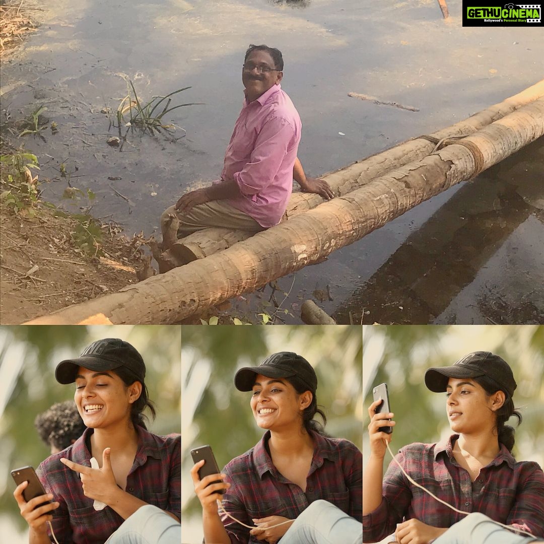 Samyuktha Menon Instagram - I was trying to capture those happy faces around me #theevandi #location . But @navin_murali was capturing me capturing them 😁😁 #throwback #swipeleft