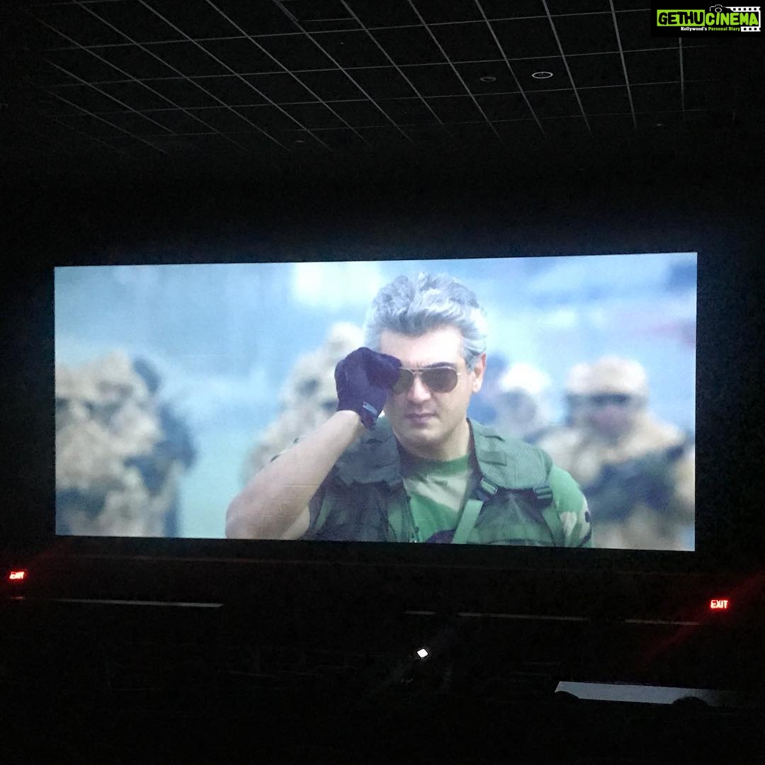 Samyuktha Menon Instagram - happiness of not missing a #thalaajith movie on its release day . #vivegam #thala