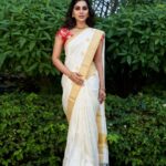 Samyuktha Menon Instagram - Its a special day today. Of new beginnings. Of one step closer to many things I always cherished to achieve as an actor. Embarking on this journey of many firsts, and seeking all the divine blessings. Clicked by @kalyanyasaswi Saree @savetheloom_org Jewellery @ttdevassy MUA @nehabagga21 Hair @sadhik314 @fairies_and_brides Styled by @raji.raaga09 and @iamsamyuktha_ I wear a saree custom woven by weavers on board Save The Loom’s social impact work across Kerala handloom clusters. The pure silk kasavu saree is woven in signature Balarampuram traditional techniques. Painstakingly processed and handwoven by 41 year old Binu Kumar, who comes with a 22 year weaving experience. This exclusive saree with paisley motifs is dual sided and can be worn from either sides. The weaving is done using a traditional bamboo reed, enabling a distinct shine and texture. #balarampuram #handlooms #silk #keralakasavu #savetheloom #keralahandloom #weavers #saree #indianhandloom #handmade #handloom #artisans #handcrafted #socialimpact #fabricofthenation #womenempowerement #communityimpact #welfare #kaithari #textiles #indianfashion #luxury