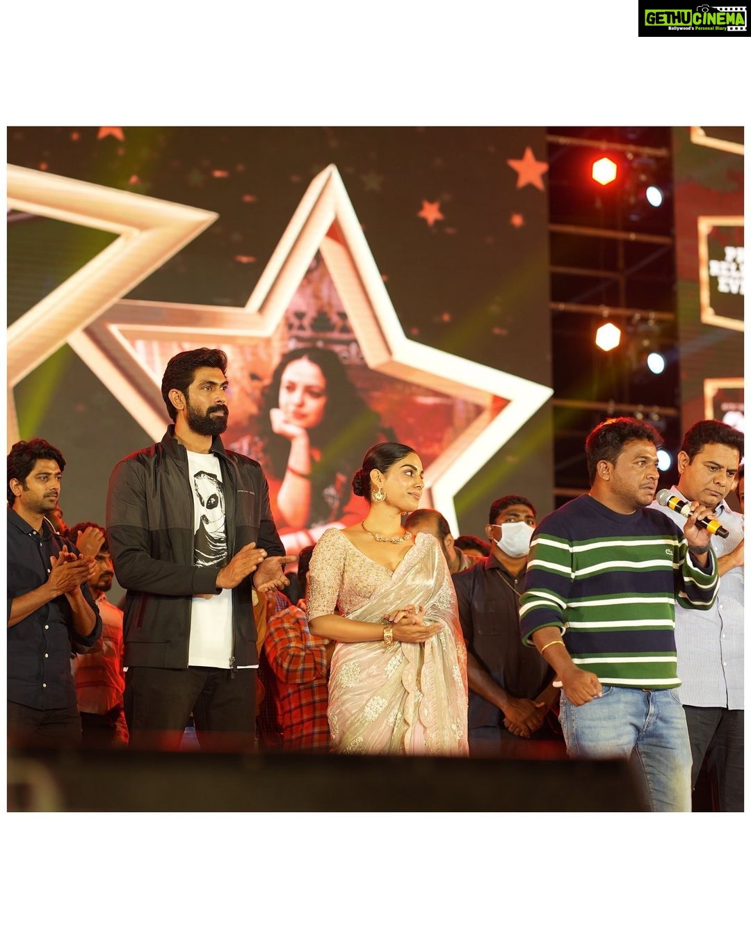 Samyuktha Menon Instagram - Nothing lesser than BLESSED ! To share a frame first, share a scene , share my debut Telugu film and then finally share a stage with these stalwarts is way more than I could have asked for ! ❤️ Bheemla Nayak is receiving rave reviews already and I hope all of you love everything about the film ! 😊 #prerelease #bheemlanayak #bheemlanayakday #pawankalyan #pspk #powerstar #ranadagubatti #photodump #blessed #happiness