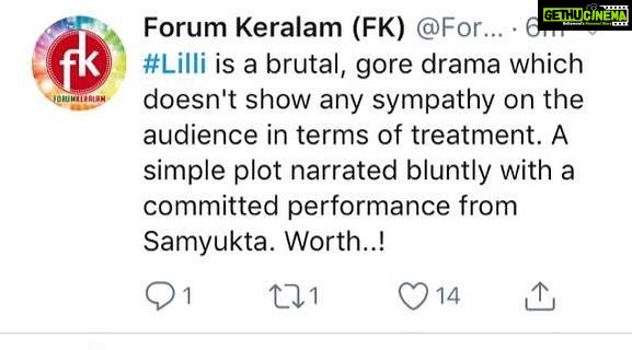 Samyuktha Menon Instagram - Thank you @forumkeralam