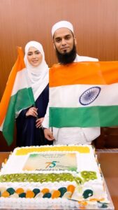 Sana Khan Instagram - Happy 75th Independence Day 🇮🇳 

Hazrat Muhammad (SAW) Ne Farmaya Ke Tum Jis Mulk Main Raho Us Mulk Se Mohabbat Karo.

Alhamdullilah What A Day 🥹😊
JazakAllah Khair Anjuman-I-Islam Mumbai
@anjumaniislam_official 

#sanakhan #anassaiyad #happyindependenceday #alhamdulillah