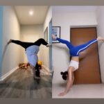Sandeepa Dhar Instagram - DAMN!! Couldn’t match up. She is one hot Flexible mama 🔥🔥 💥💥 #reelsinstagram #flexibility #challenge #workout #remix