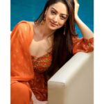 Sandeepa Dhar Instagram - Orange is the new black 🍊 ____________________________ 📸 @ashutoshpundhir Outfit @eshakoul_official Jewellery @minerali_store Styled by @shru_birla