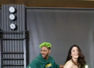 Sandeepa Dhar Instagram - PEE LOON with @melvinlouis Last minute plan of shooting a reel with this mental boy turned out like this . Learnt & shot this in record time last night. FUN! 💚 Didn’t think that This song would be choreographed like this . We tried hitting every beat ! Phew! 🥴 Leave a ❤️ in the comments if u enjoyed it 🤗 🎥 @shreepadgaonkar ——————————————————— #reels #reelsinstagram #reelitfeelit #peeloon #sandeepadhar #melvinlouis #dance #cover #green #classic #atheleisure