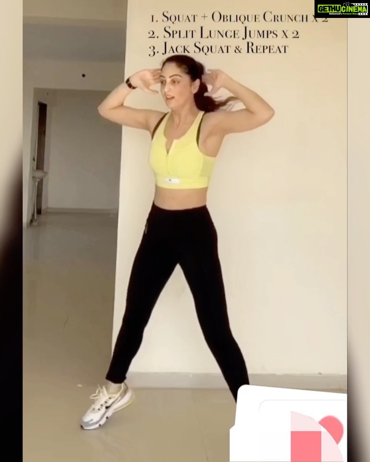 Sandeepa Dhar Instagram - #workoutroutine Nothing is deeper than love. Except my squat. My squat is deeper than any of your freakin’ emotions. 😝✌🏻 @timeslife.toi #freehand #excercise #coreworkout #quarantinelife