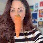 Sandeepa Dhar Instagram – Leviosa !! 🥕 
Using this Lockdown to learn some Magic Tricks 🧞‍♂️ #hatersgonnasayitsfake #quarantinelife #potterhead