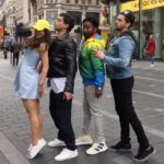Sandeepa Dhar Instagram - 😀🙃❤️ @neilnitinmukesh @iamksgofficial @ranju.v #firrkie #londondiaries #whiteshoes #areamust #twinning #withtheboys London, United Kingdom