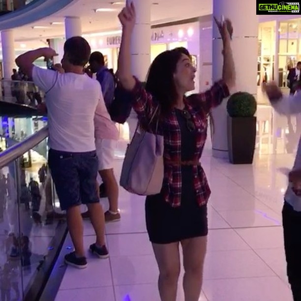 Sandeepa Dhar Instagram - This is what happens when u meet ur little brother!! Free throw candy game in the middle of a mall !!! 🙈🙈🤣🤣 P.s. FYI I got 2 In a row !! Yaassss!!! 💪🏻 Dubai, United Arab Emirates