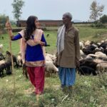 Sara Ali Khan Instagram - बकरी चराना 🐐 ट्रैक्टर चलाना🚜 Was it just photo ka bahana? 📸 Or Sara wishing it was a different zamana? 🌾🌳 Chakia, Uttar Pradesh