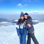 Sara Ali Khan Instagram - Icy breeze 🧊❄️ Time to freeze 🥶 Iggy Potter I always tease 😈 Stalking him to smile and say cheese 🧀 But I’m polite I always say please 🙏🏻 So it’s all good, we at ease 👫 Gulmarg, Kashmir