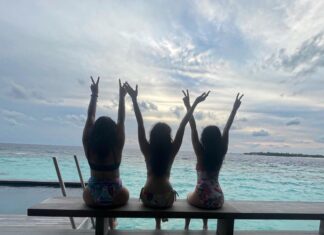Sara Ali Khan Instagram - Sky above, Sand Below ☀️🏝 Sea around, Go with the Flow 🌊☮️ . .. … …. … .. . @ncstravels @patinamaldives #patinamaldives
