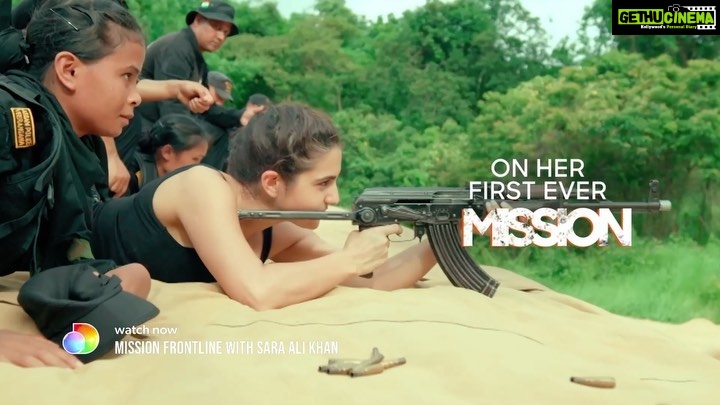 Sara Ali Khan Instagram - I salute the will, power and strength that the Veerangana warriors embody. The mental fortitude and physical abilities that they must cultivate is commendable and extremely inspiring. That’s why, getting the opportunity to train with these women and then be a part of a mission was a huge privilege for me. Watch my experience with these Veerangana streaming exclusively on @discoveryplusin #MissionFrontlineWithSaraAliKhan #SalutingHer