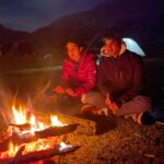 Sara Ali Khan Instagram - Sunny rays and Starry nights Moonlight and camp fire for lights As long as you can deal with heights And over food are the only fights ☀️🌙 🌌⛺️🏔 P.S sorry @manantramboo @yashsinghal @yashmittal2311 for eating all the food 🥘 #highaltitude #lake Sheshnag Lake