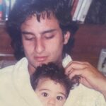 Sara Ali Khan Instagram - Happiest Birthday Abba Jaan ♥️♥️ I’ll always be your first chape 🤗🐣🐥 #daddysgirl #fatherdaughter Daddy's Arms