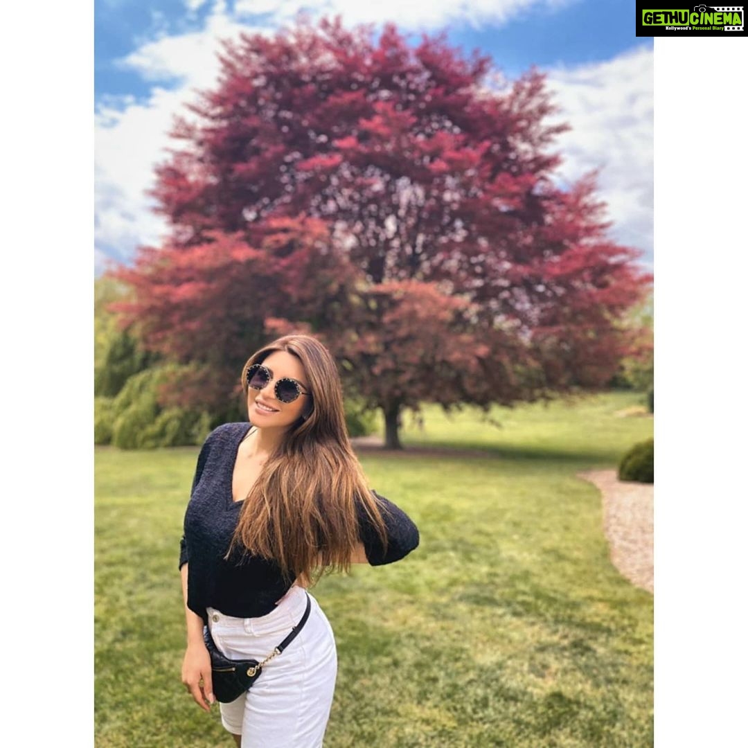 Shama Sikander Instagram - Its spring time... And everything is in full bloom...😍🥰 . . . #springtime #nature #flowers #love #vibes #weather #sunshine #blossom #trees #green #colorful Ohio , U.S.A