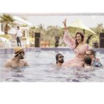 Shama Sikander Instagram - A Day to Remember Forever♥️♥️♥️ . . @jamesmilliron . . . Photographer:- @theweddingstory_Official Make Up By:- @kanika.world Hair By:- @hairbyrajabali Wedding planning:- @noureenmorani @karansoorma . . #jamsham #poolparty #couplegoals #shoot #loveisintheair #party #goa #togetherness #love #life #happiness💕 #blessed #gratitude #shamasikander Goa