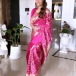 Shama Sikander Instagram - Felt sweet…☺️☺️😇😇😇 #laxmi #ashtalaxmi #mantra #togather #iattract #newbride #newlymarried #newlyweds @jamesmilliron #pressinteractions