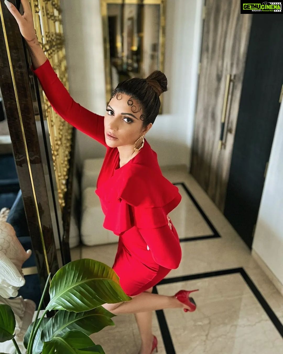 Shama Sikander Instagram - I Don't do Fashion. I am Fashion.... . . Dress:- @ammarzofashion Shoes:- @louisvuitton Jewellery:- @celine Hair By:- @hairbyrajabali . . . #loveyourself #fashion #style #love #red #beautiful #blessed #photography #picoftheday #happiness💕 #gratitude #shamasikander #explorepage✨ Mumbai, Maharashtra
