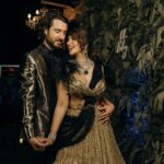 Shama Sikander Instagram - A night that shall always be remembered…. So much love so much gratitude 😇🙏🏻🙏🏻 . . @jamesmilliron . . Shot By:- @theweddingstory_Official Dress By:- @niveditasaboocouture Jewellery-:@niveditasaboocouture @karishma.joolry Make Up By:- @kanika.world Hair By:- @hairbyrajabali Decoration:- @birju.c.gariba @sunainasingh_12 Wedding planning:- @noureenmorani @karansoorma Wedding invitation-: @puneet_gupta_invitations . . #jamsham #sangeetnight #party #bridetobe #newjourney #dance #fun #friends #family #togetherness #love #life #happiness💕 #blessed #gratitude #fashion #wedding Goa
