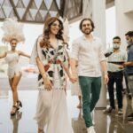 Shama Sikander Instagram - Let Love Flow 🤍🤍🤍 . . @jamesmilliron . . . Shot By:- @theweddingstory_Official Dress By:- @souniagohil Make Up By:- @kanika.world Hair By:- @hairbyrajabali Decoration:- @birju.c.gariba @sunainasingh_12 Wedding planning:- @noureenmorani @karansoorma . . #jamsham #welcomelunch #party #bridetobe #newjourney #togetherness #love #life #happiness💕 #blessed #gratitude #fashion #wedding Goa
