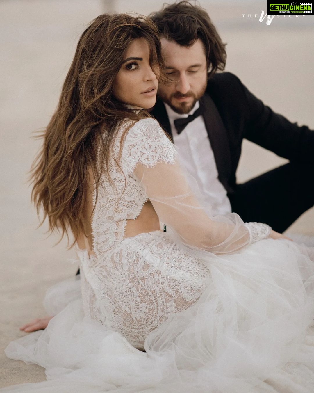 Shama Sikander Instagram - So it Begins ❤️❤️❤️ Swipe➡️ right to see the magic🪄🪄 @jamesmilliron Shot By:- @theweddingstory_Official Dress:- @lior_charchy_bridal Jewellery:- @amisukhadia Make Up By:- @kanika.world Hair By:- @hairbyrajabali Wedding planning:- @noureenmorani @karansoorma . . #jamsham #prewedding #shoot #bridetobe #newjourney #togetherness #love #life #happiness💕 #blessed #gratitude Goa
