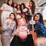 Shama Sikander Instagram – My Pyjama Army….
@poppyjabbal
@supreetbedi13
@soniahays
@jamelacemo
@geometric.beauty
@amisukhadia
@vanessabwalia

📸 Photographer:- @peppermintpictures.co.in
Make Up By:- @winnie1686
@makeupbykomalhire
Hair By:- @pratibhanalla
Robes By:- @wedding_lounge
Location:- @stregismumbai
.
.
#bachelorparty #girls #pajamaarmy #bridetobe #shamasikander #shamajames #blessed #happiness💕 #gratitude The St. Regis Mumbai