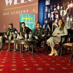 Shama Sikander Instagram - Thank you Delhi for all your Love…♥️😇🙏🏻 . . . #majnu2 #pressconference #delhi #newsong #bollywoodsong #actresslife #love #respect #blessed #happy #shamasikander Delhi, India