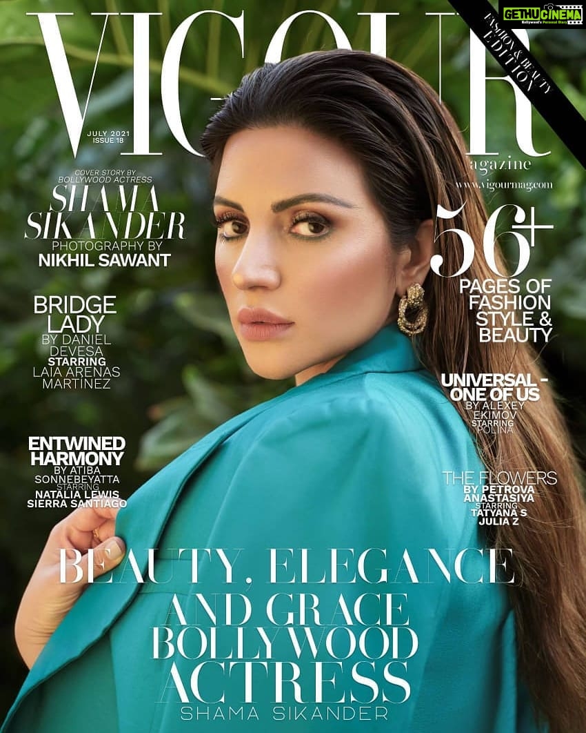 Shama Sikander Instagram - What an honor it is to be on the cover of One of the most prestigious international magazine @vigourmagazine it was fun talking to you about life❤️ Artist Reputation management @shimmerentertainment @lathiwalatasneem @namitarofficial PR/Shoot Managed by - @akshatamanikpurkar Mumbai, Maharashtra