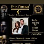 Shama Sikander Instagram - Ok so this one is special….. Got the Perfect most inspiring off screen couple of the year 2021 by @perfectwomanpublication @perfectachieversaward Thank you for appreciating us for being us….❤️ @jamesmilliron you make it so easy … i love you …. I love us …thank you universe for loving us🙏🏻🙏🏻🙏🏻😇 Mumbai, Maharashtra