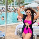 Shama Sikander Instagram - Caption this…?? . . . #miami #summer #sea #nature #love #photography #pool #ocean #vacation #sky #waves #sand #fashion #bikini Miami, Florida
