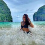 Shanvi Srivastava Instagram – water baby 💕💕💕 
.
.
.
.
.
.
#beachbaby #shanvisrivastava #water #phiphiisland #bikini #whynot #instagood #instagram Maya Bay