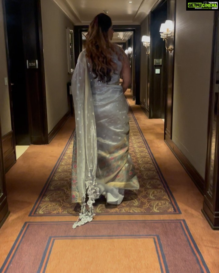 Shivani Narayanan Instagram - Spread the Sparkle✨ This awesome outfit designed by @sidneysladen for 15years of red giants . The Leela Palace Chennai
