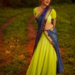 Shraddha Das Instagram – Dhee 14 Village theme look 🙈
Never done it,but was fun
Half saree designed and stitched by @shrutiigclothing 
Jewellery: @shrutiigclothing , 
Bangles: @stylekarmaa , @anayah_jewellery 
Hair : @hair_by_vaibhavi_ 
Make up : @hareshwarp 
Shot by @ekorphotography 

#halfsaree #villagegirl #dhee #dhee14 #villagetheme #hyderabad #shraddhadas Hyderabad India