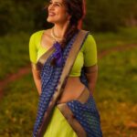 Shraddha Das Instagram - Dhee 14 Village theme look 🙈 Never done it,but was fun Half saree designed and stitched by @shrutiigclothing Jewellery: @shrutiigclothing , Bangles: @stylekarmaa , @anayah_jewellery Hair : @hair_by_vaibhavi_ Make up : @hareshwarp Shot by @ekorphotography #halfsaree #villagegirl #dhee #dhee14 #villagetheme #hyderabad #shraddhadas Hyderabad India