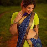 Shraddha Das Instagram - Dhee 14 Village theme look 🙈 Never done it,but was fun Half saree designed and stitched by @shrutiigclothing Jewellery: @shrutiigclothing , Bangles: @stylekarmaa , @anayah_jewellery Hair : @hair_by_vaibhavi_ Make up : @hareshwarp Shot by @ekorphotography #halfsaree #villagegirl #dhee #dhee14 #villagetheme #hyderabad #shraddhadas Hyderabad India