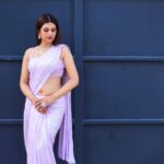 Shraddha Das Instagram - Dhee 14 dancing icon shoot, In your favourite Saree look 💜 Styled by : @thedotdiary , @thedottstyle Saree : @sequinzeindia Jewellery: @shillpapuriidesignerjewellery Heels : @londonrag_in Make up : @hareshwarp Hair : @hair_by_vaibhavi_ 📹 @snehzala Edit : @starframesofficial #dhee #dhee14 #etv #hyderabad #dancerealityshow #judge #saree Hyderabad India