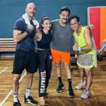 Soha Ali Khan Instagram - Now that's a Monday morning well spent ! Thank you @anilskapoor for the stupendous and sweaty start to the week 🏸