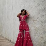 Sonam Bajwa Instagram - Jind Mahi Promotions…. Delhi you were ❤️ Wearing @maitishahani Jewellery @sangeetaboochra Make up @cocoballucci_ Hair @hairbyharrybajwa Styled by me