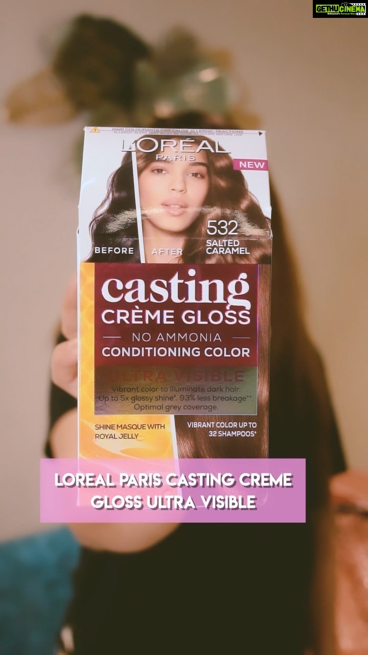 Sonia Mann Instagram - Teej is here which means a new look. Thanks to L'Oreal Paris Casting Creme Gloss Ultra Visible & use the code ' TEEJ5 ' to avail additional discount on Amazon! I'm just in love with it. π It has no ammonia, gives a vibrant colour even on dark hair and it lasts 32 washes. It made my hair 5X glossier and shinier. I choose Shade *no*- 532 Salted Caramel from their new UV (Ultra Visible) Range. #CastingGlamThisFestiveSeason #AD @lorealparis @amazonfashionin #CastingCremeGloss #UltraVisibleHairColour *24Hr prior allergy patch tests should be done