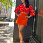 Sunny Leone Instagram - Hey hey!! Outfit - @meraki_couture1 Earrings - @blingthingstore Styled by @hitendrakapopara Fashion Team @tanyakalraaa @sarinabudathoki H&MU @ricardoferrise2