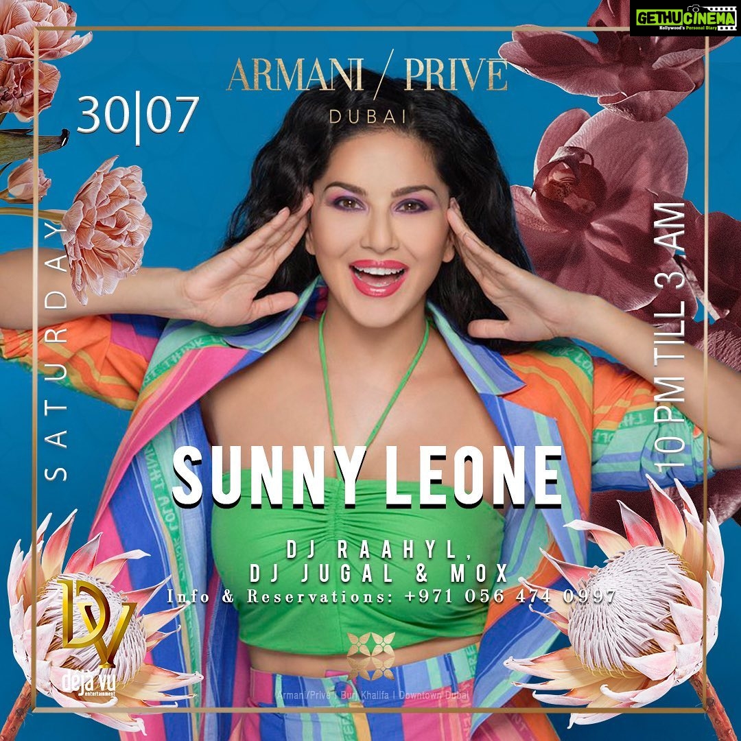 Sunny Leone Instagram - Hey Dubai!! Are you ready to meet me? Catch me LIVE at @burjkhalifa tomorrow 😍 . . @dejavudxb @rahulkaul_official #SunnyLeone Burj Khalifa