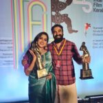 Swasika Instagram - Our happiness ❤️ Special thanks to the jury members for understanding the value of this cinema All about last night #keralastateawards2019 #50thkeralastatefilmaward#