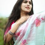 Swasika Instagram - Saree : sheer elegance ❤️Always Organza floral saree #shoot #shooting #loveislove #sareelovers #sareelove #naturephotography#nature #actresslife # Outfit @thebrandstorebyfebitha @aiqah_thestore @kunjippaaru photography