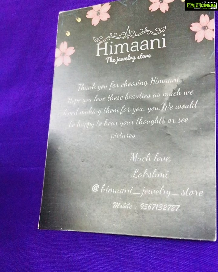 Swasika Instagram - Thank u @himaani_jewelry_store for this jewelleries Thank u Lakshmi