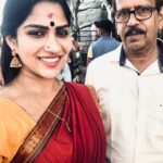 Swasika Instagram - One with achan at Mukaambika temple. #swasika #swasikavijay #withdad #mookambikatemple #newday